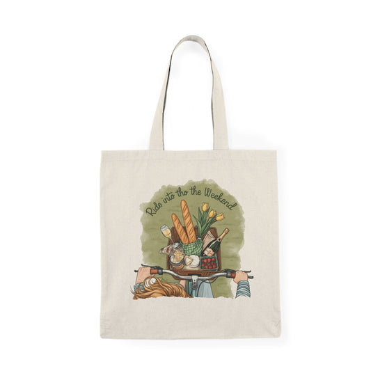 Ride into the weekend Natural Tote Bag - StyleMZ - Stylemz