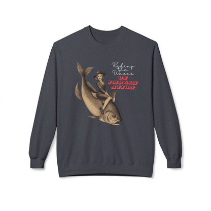 Korea -  Riding the Waves of Imagination Unisex Midweight Softstyle Fleece Crewneck Sweatshirt  - StyleMZ