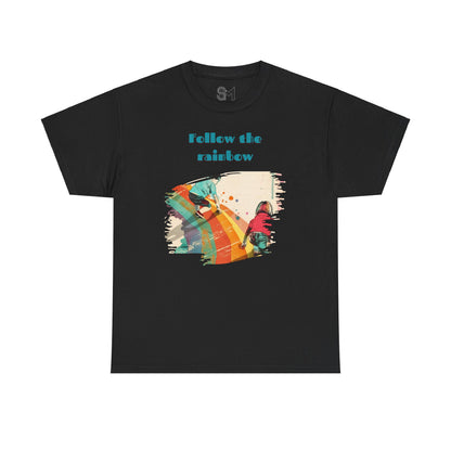 Follow the rainbow Unisex Heavy Cotton Tee - StyleMZ