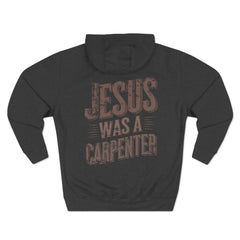 Jesus was a carpenter Three-Panel Fleece Hoodie  - Korea  - StyleMZ