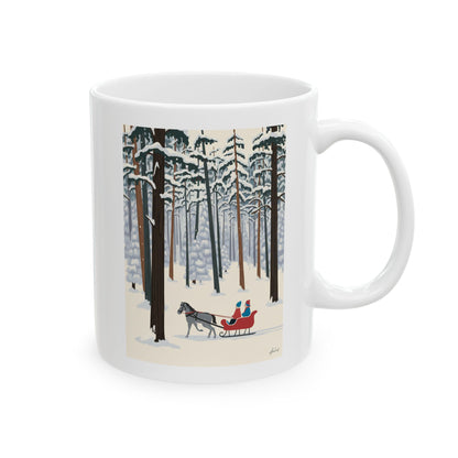 White and frosty Ceramic Mug, (11oz, 15oz) - StyleMZ