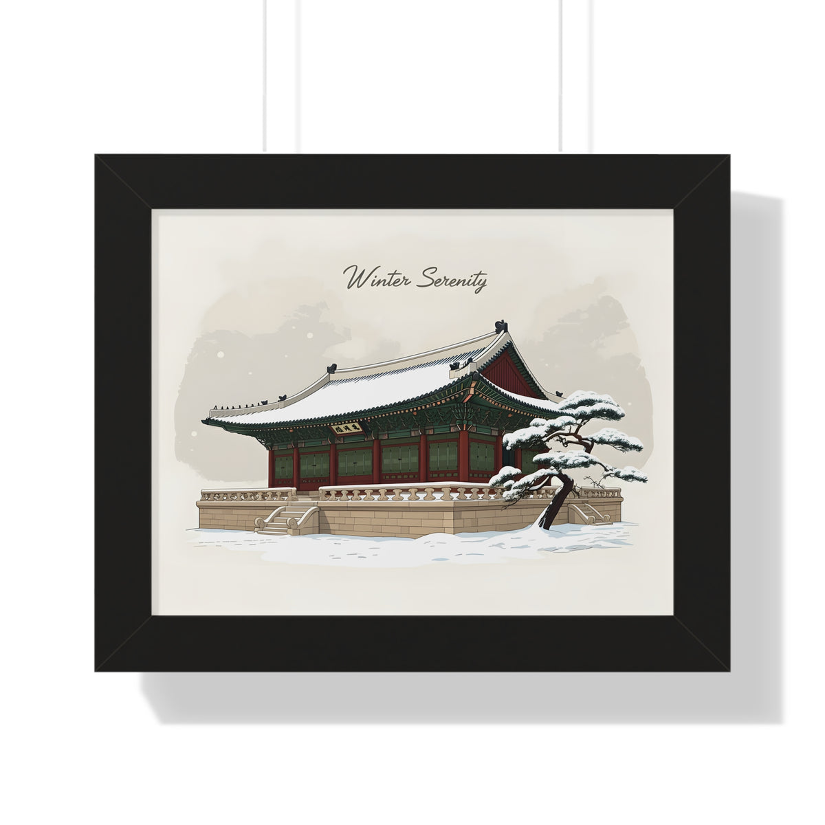 Korea -  Winter Serenity Framed Horizontal Poster  - StyleMZ