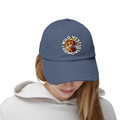 Gorra unisex desgastada de vaca del salvaje oeste de Corea para niñas - StyleMZ 