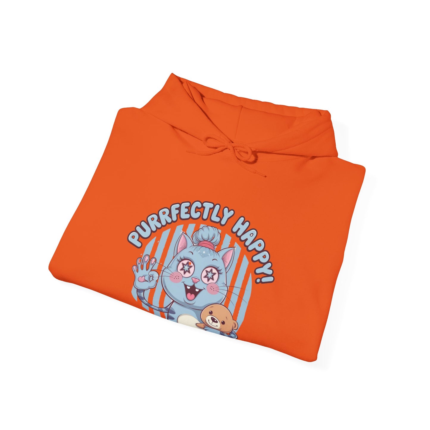 Purrfectly happy Unisex Heavy Blend™ Hooded Sweatshirt - StyleMZ