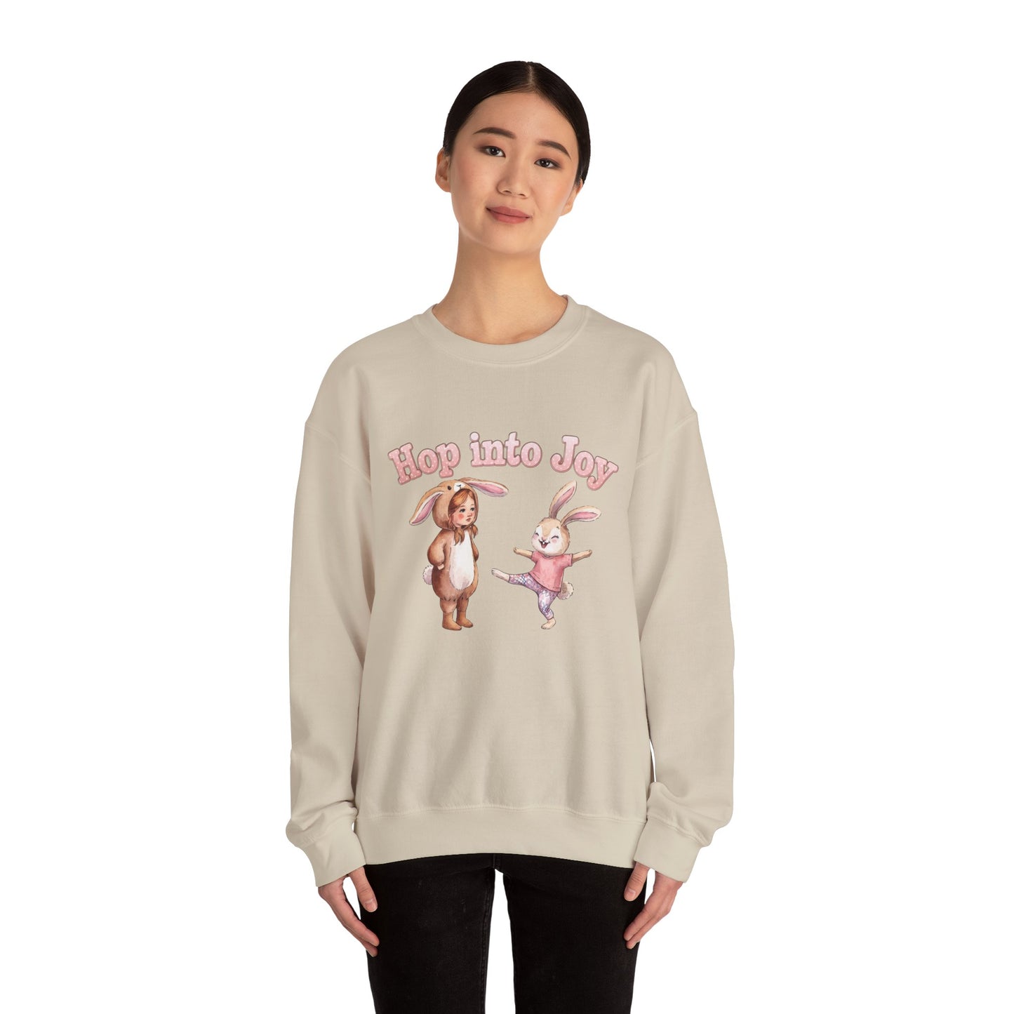 Hop Into Joy Unisex Heavy Blend™ Crewneck Sweatshirt - StyleMZ