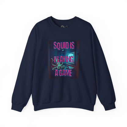 Squid is playing a game Unisex Heavy Blend™ Crewneck Sweatshirt - StyleMZ