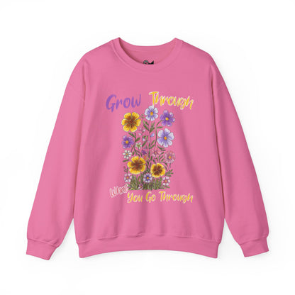 Grow Through What You Go Through Unisex Heavy Blend™ Crewneck Sweatshirt - StyleMZ