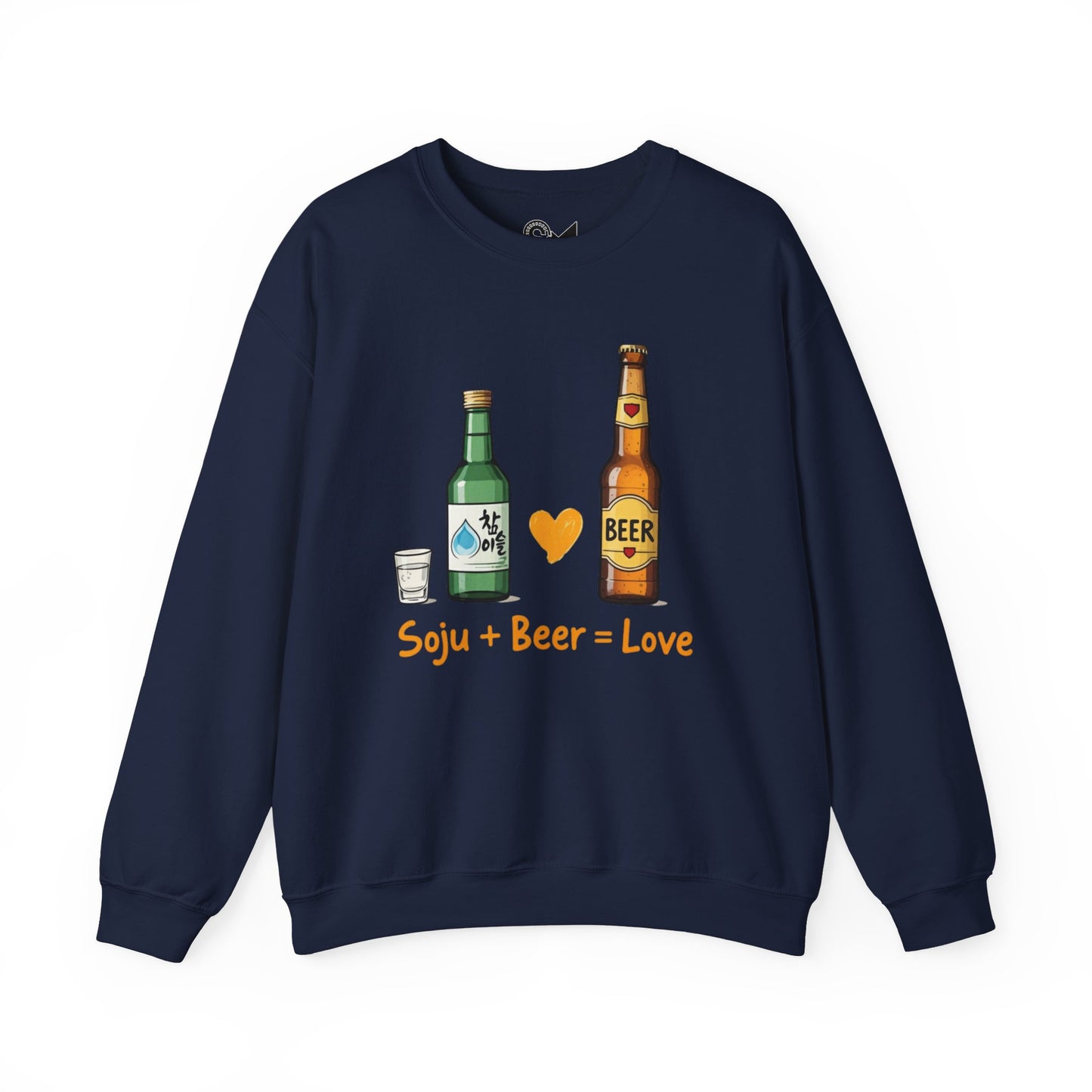 Soju + Beer = Love Unisex Heavy Blend™ Crewneck Sweatshirt - StyleMZ