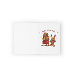 The gingerbread man's love for sleds  Greeting Cards (8, 16, and 24 pcs)  - StyleMZ