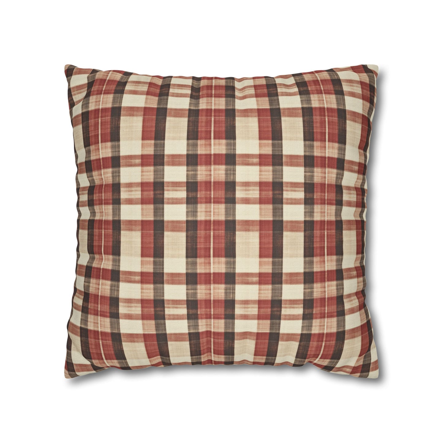 StyleMZ -  Foliage hue plaid Spun Polyester Square Pillowcase  - StyleMZ