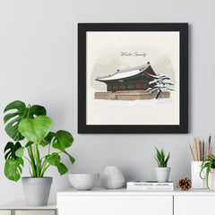 Korea -  Winter Serenity Framed Horizontal Poster  - StyleMZ