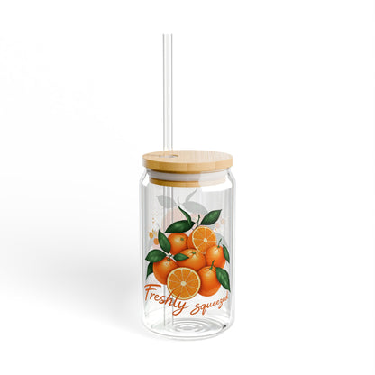 Korea -  Freshly Squeezed Sipper Glass, 16oz  - StyleMZ