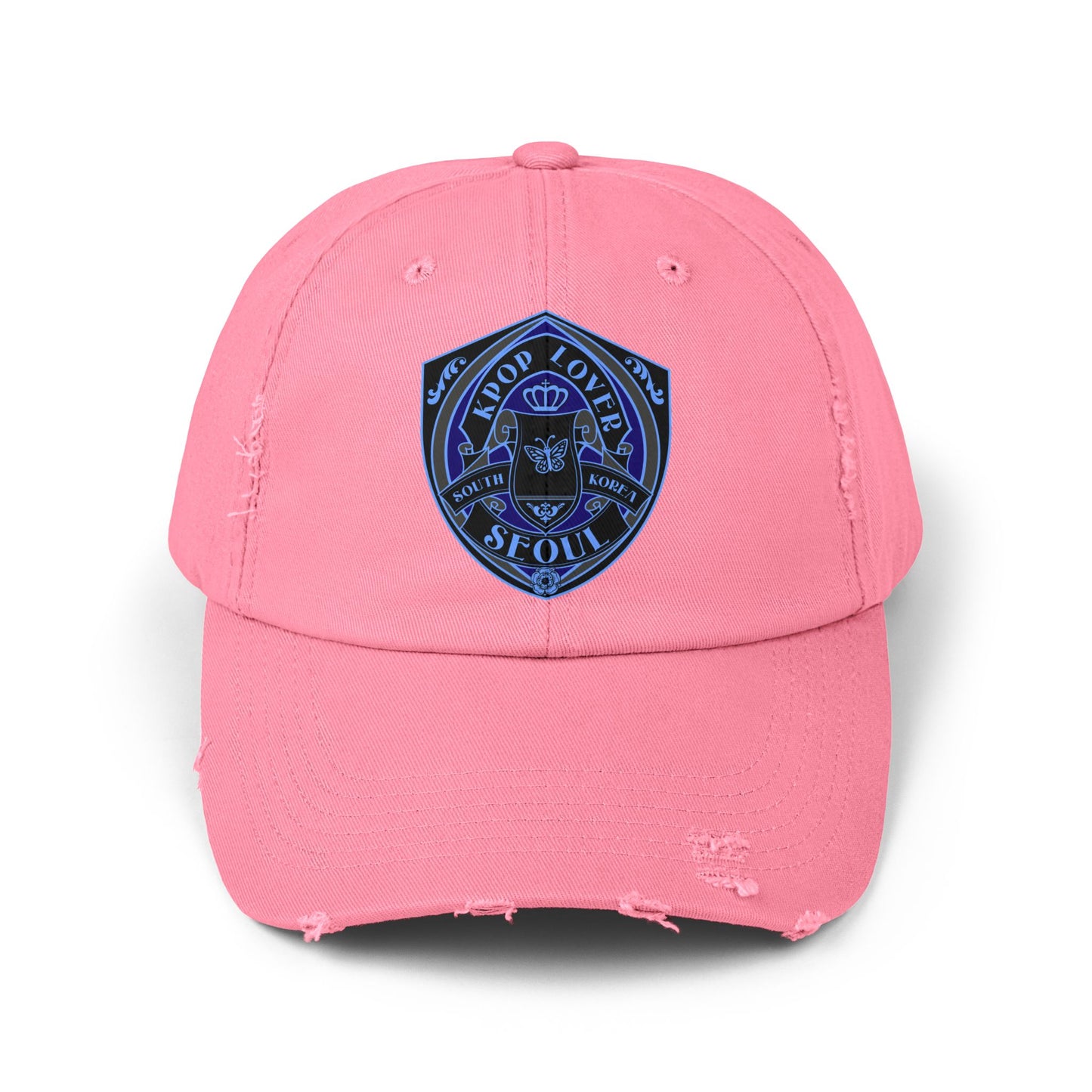 Korea -  K-POP LOVER Unisex Distressed Cap  - StyleMZ