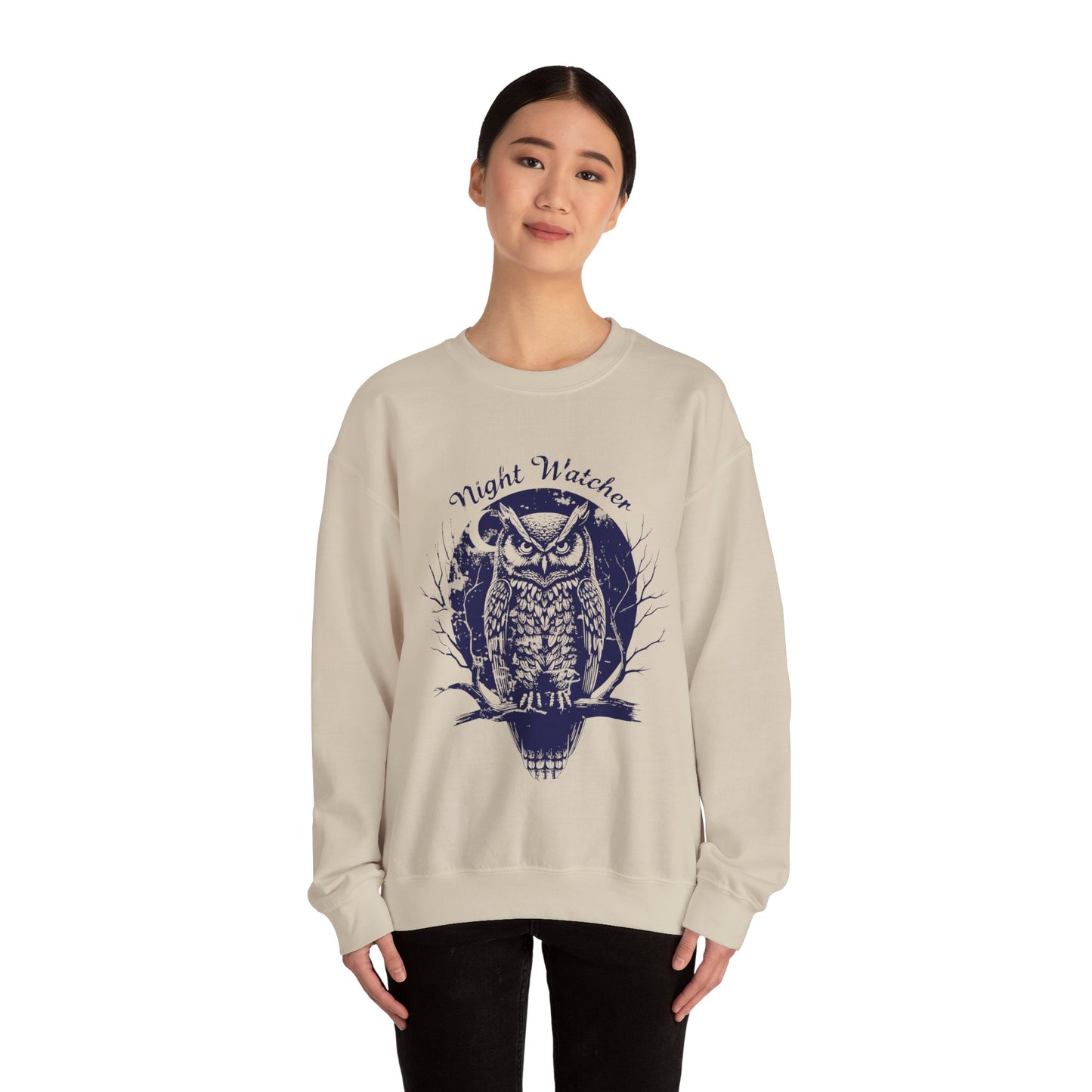 Night watcher Unisex Heavy Blend™ Crewneck Sweatshirt - StyleMZ - Stylemz