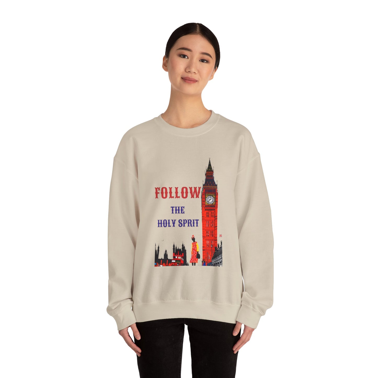 Korea -  Follow the Holy Spirit Unisex Heavy Blend™ Crewneck Sweatshirt  - StyleMZ