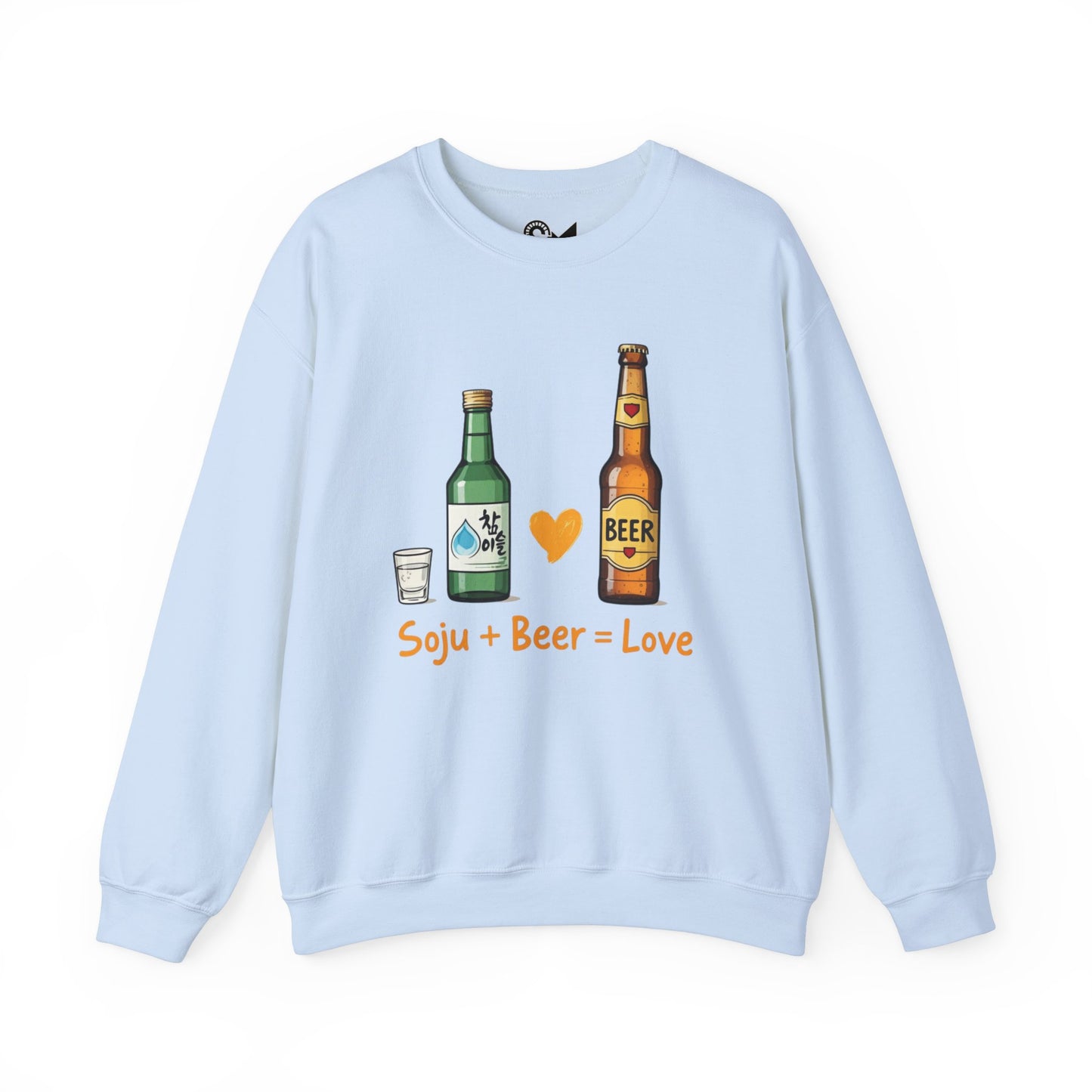 Soju + Beer = Love Unisex Heavy Blend™ Crewneck Sweatshirt - StyleMZ