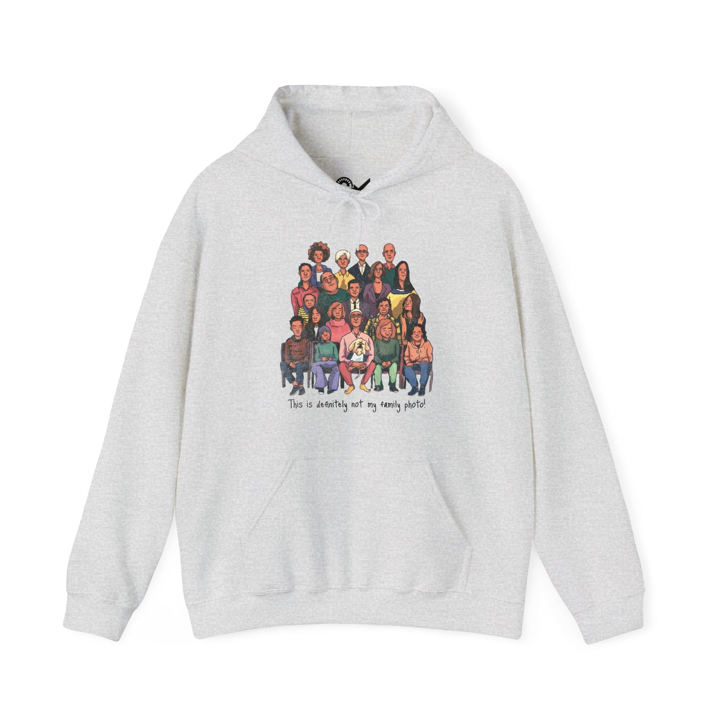 Definitely not my family photo Unisex Heavy Blend™ Hooded Sweatshirt - StyleMZ