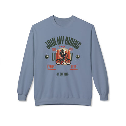 Join My Riding? Unisex Midweight Softstyle Fleece Crewneck Sweatshirt - StyleMZ