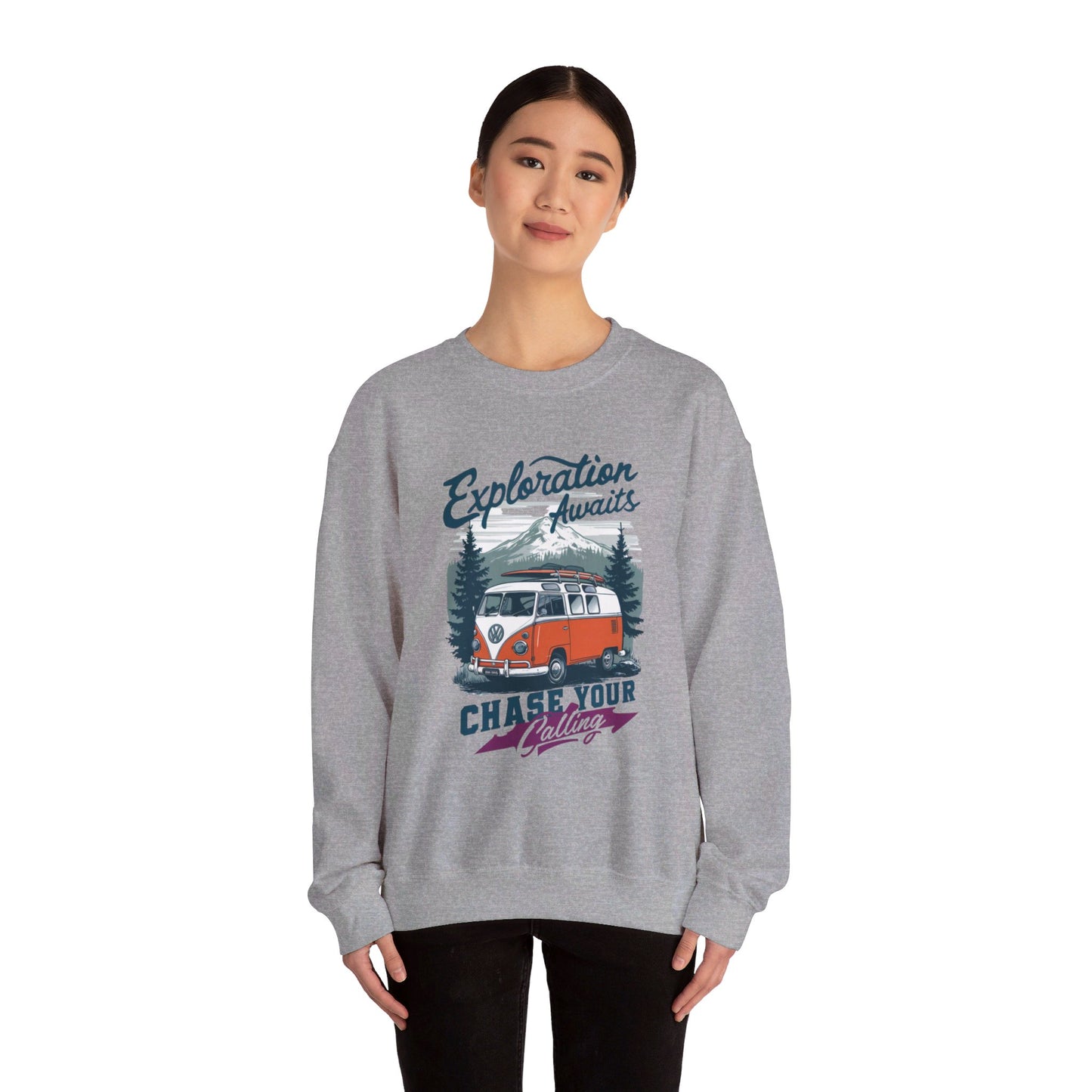 Korea - Exploration Awaits Unisex Heavy Blend™ Crewneck Sweatshirt - StyleMZ - Stylemz