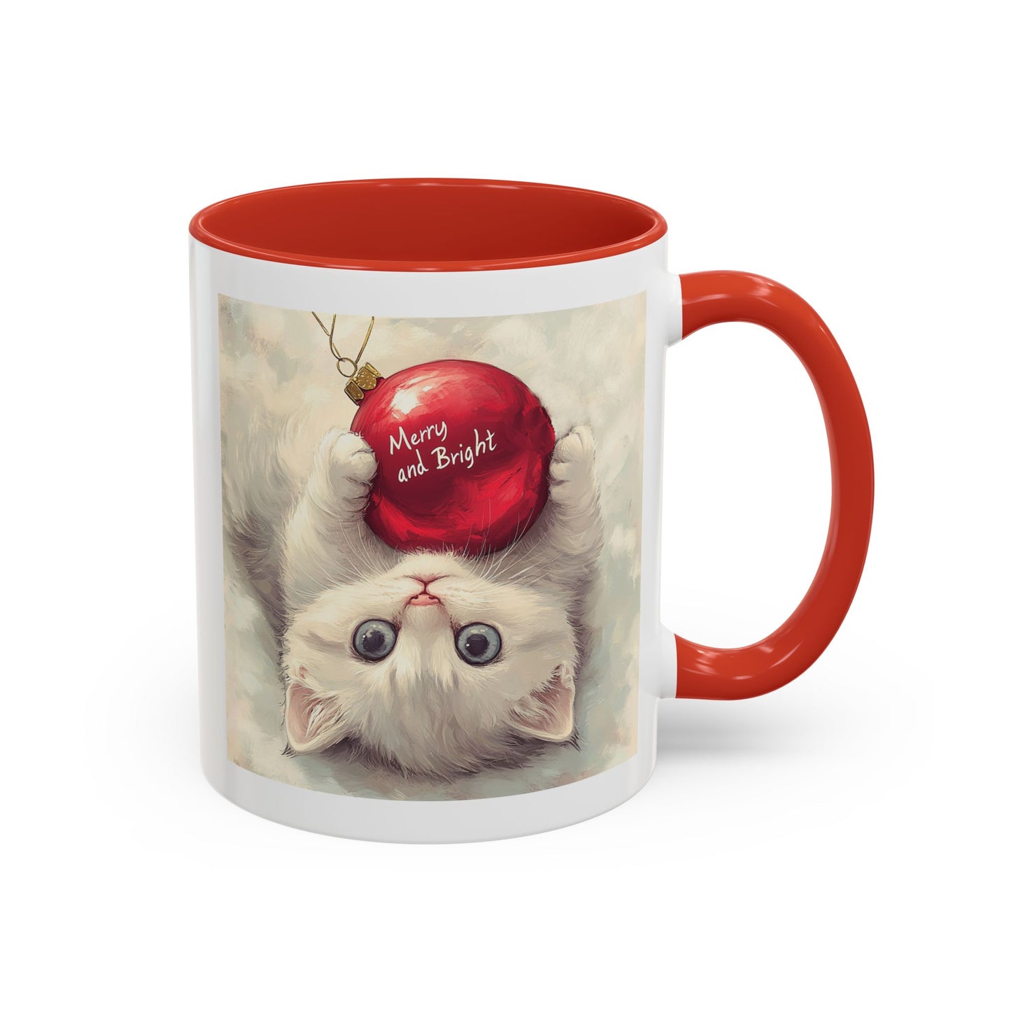 Merry and bright Accent Coffee Mug (11, 15oz) - StyleMZ