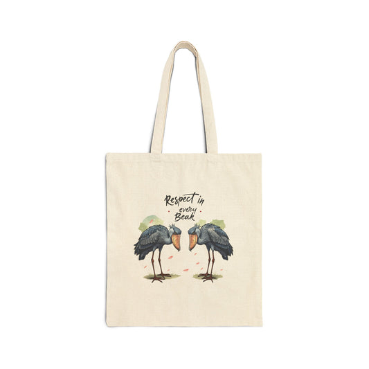 Respect in Every Beak Cotton Canvas Tote Bag  - Korea  - StyleMZ