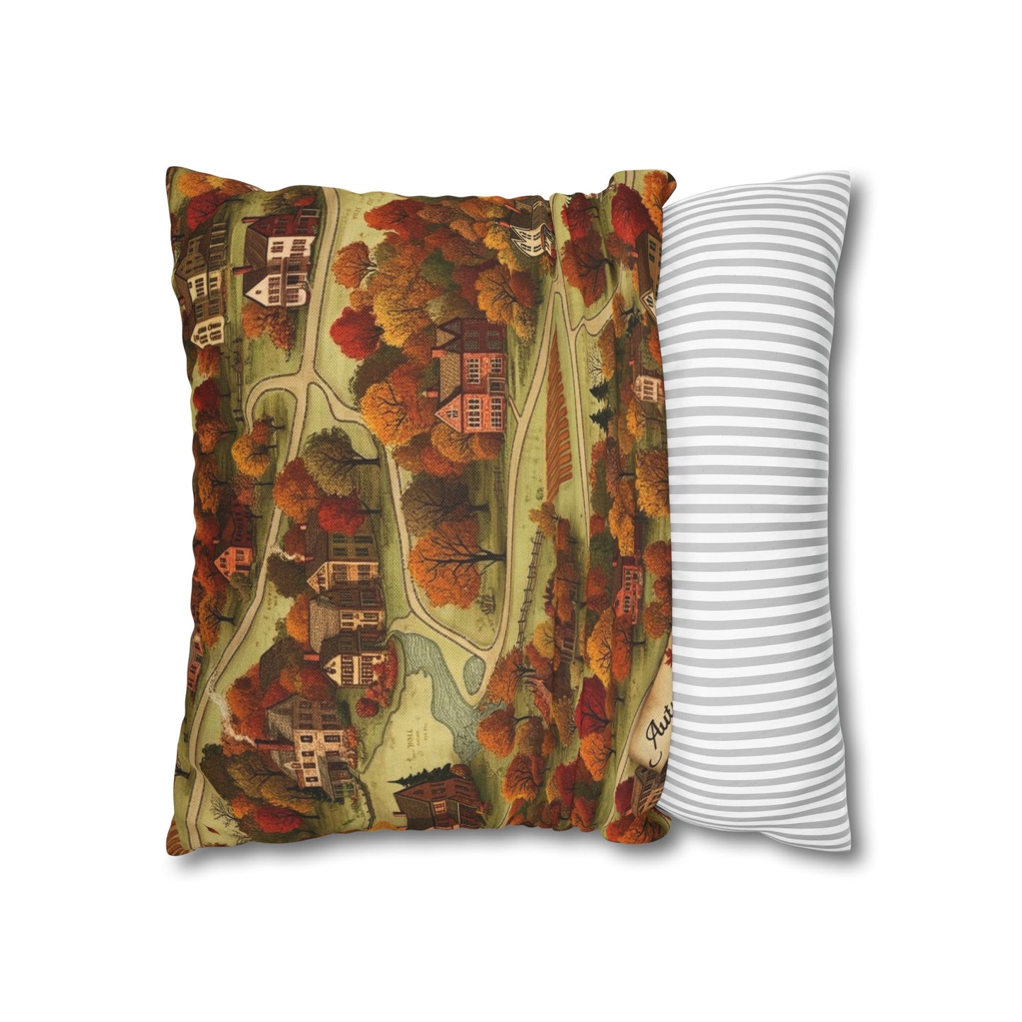 Map of Memories II Spun Polyester Square Pillowcase - StyleMZ