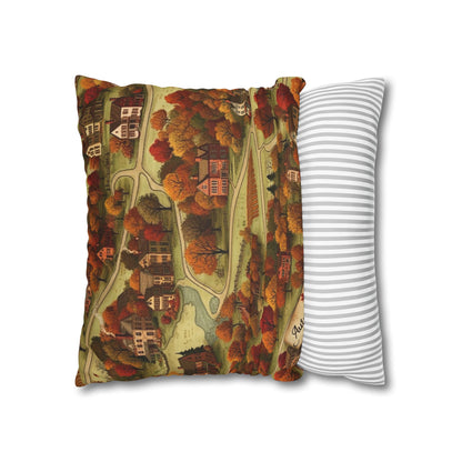 Map of Memories II Spun Polyester Square Pillowcase - StyleMZ