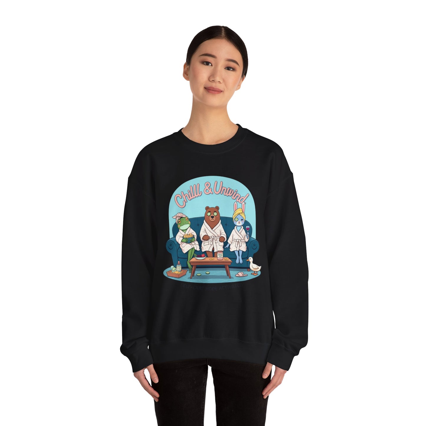 Chill & Unwind Unisex Heavy Blend™ Crewneck Sweatshirt - StyleMZ