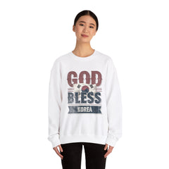 StyleMZ - Sudadera unisex con cuello redondo Heavy Blend™ de God bless Korea - StyleMZ 