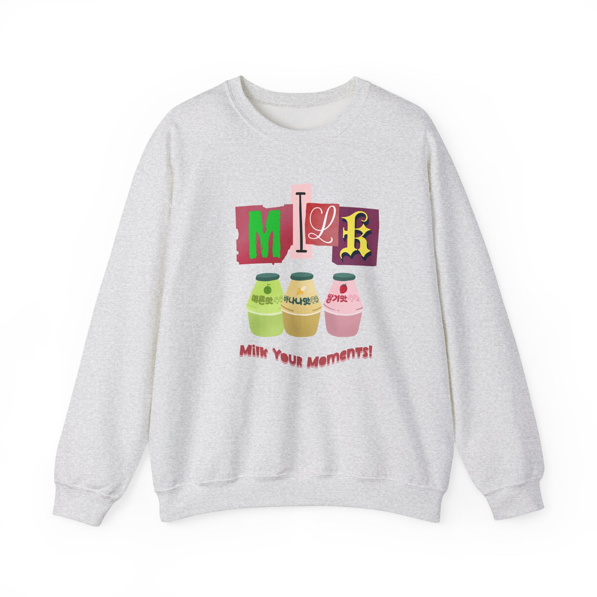 Korea -  Milk your moment! Unisex Heavy Blend™ Crewneck Sweatshirt  - StyleMZ