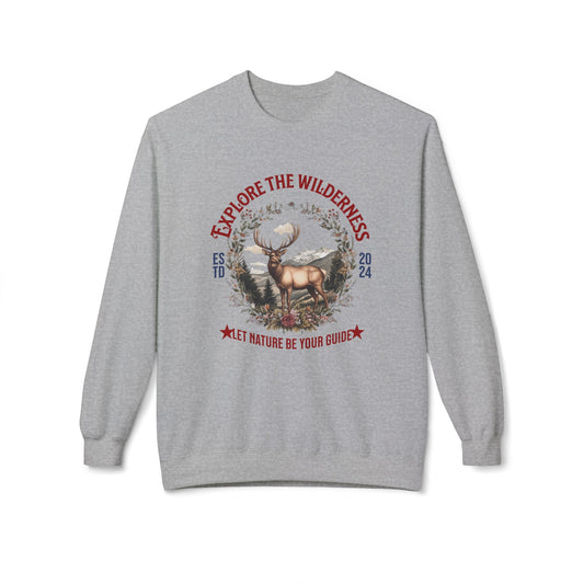 Korea -  Explore the wilderness Unisex Midweight Softstyle Fleece Crewneck Sweatshirt  - StyleMZ