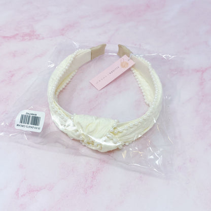 Elegant Knot Pearl Embellished Headband for Stylish Looks