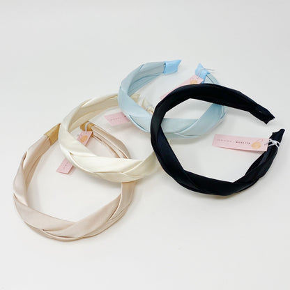 Satin Silk Braid Headband for Elegant Daily Style