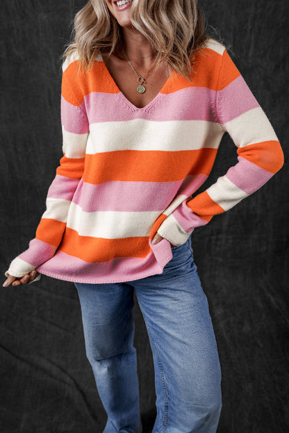 Laylani Stripe Casual Sweater for Everyday Comfort