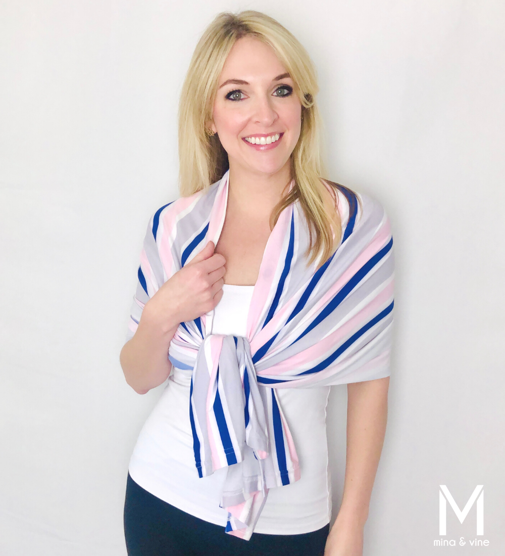 Savvy Stripe Multi-Way Smart Scarf - Stylemz