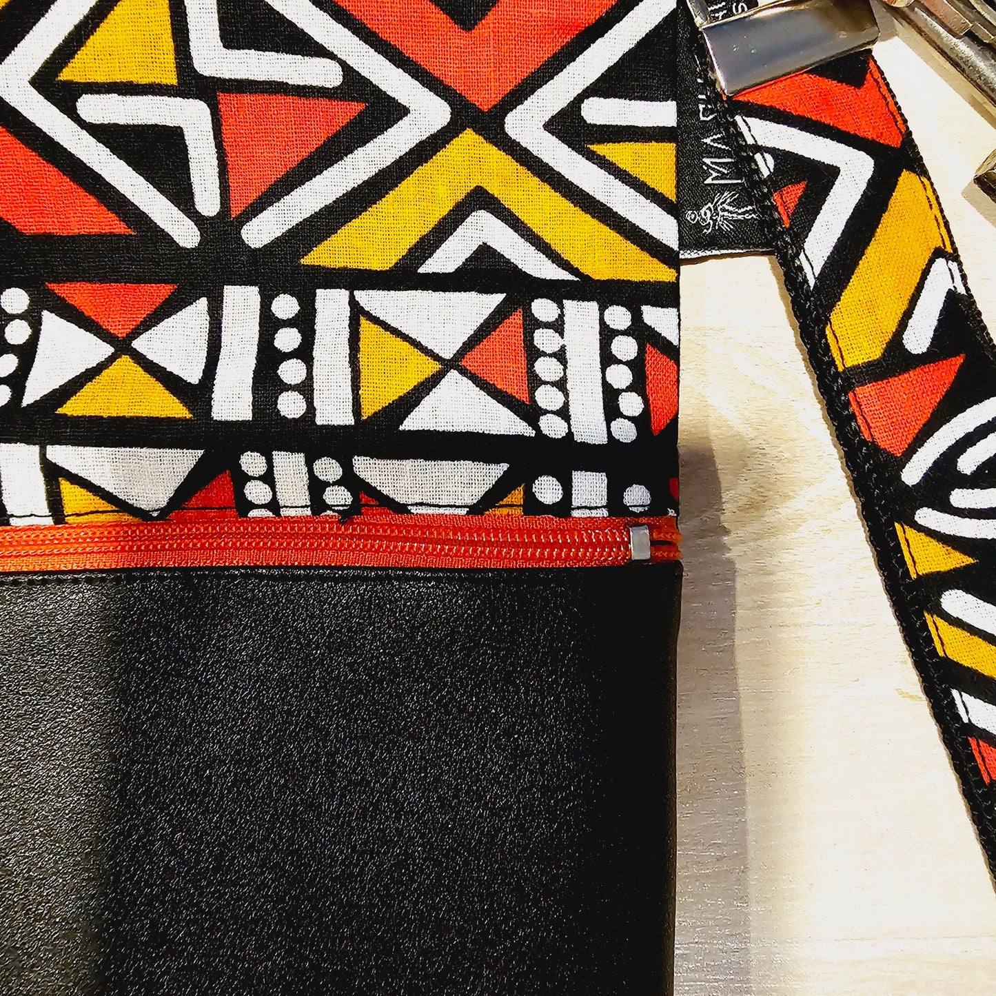 Handmade Phone Bag and Keyfob Set | African Ankara Fabric