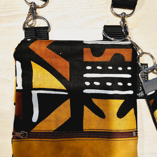 Handmade Phone Bag and Keyfob Set | African Ankara Style