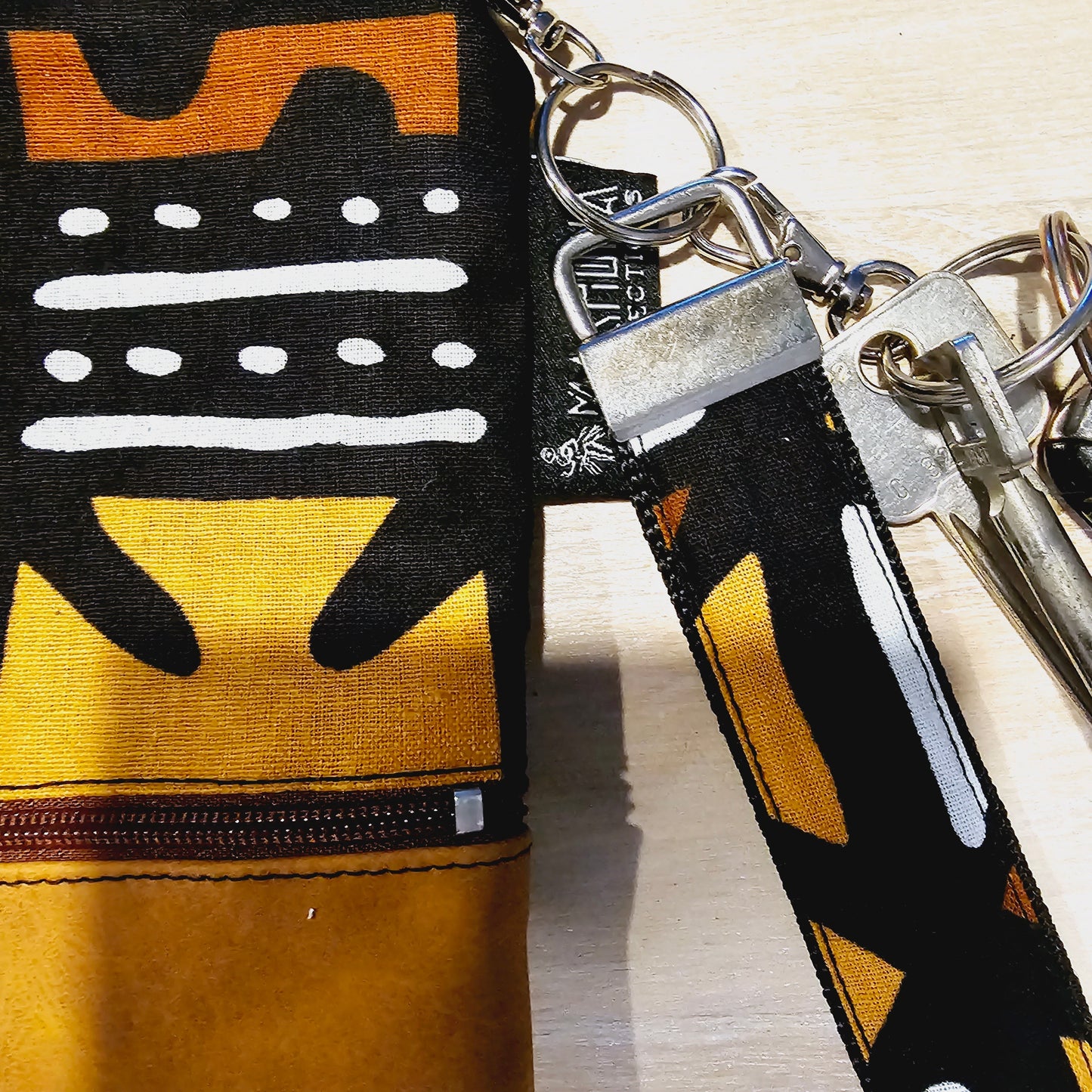 Handmade Phone Bag and Keyfob Set | African Ankara Style