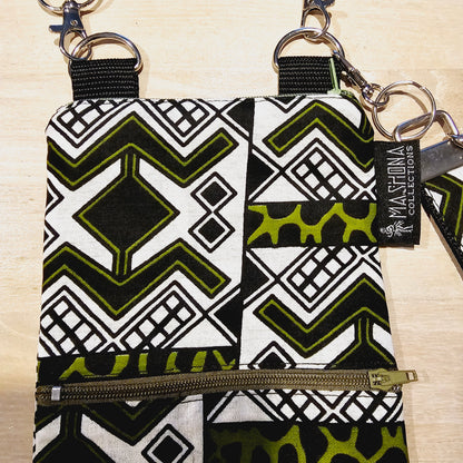 Handmade Phone Bag and Keyfob Set | African Ankara Fabric