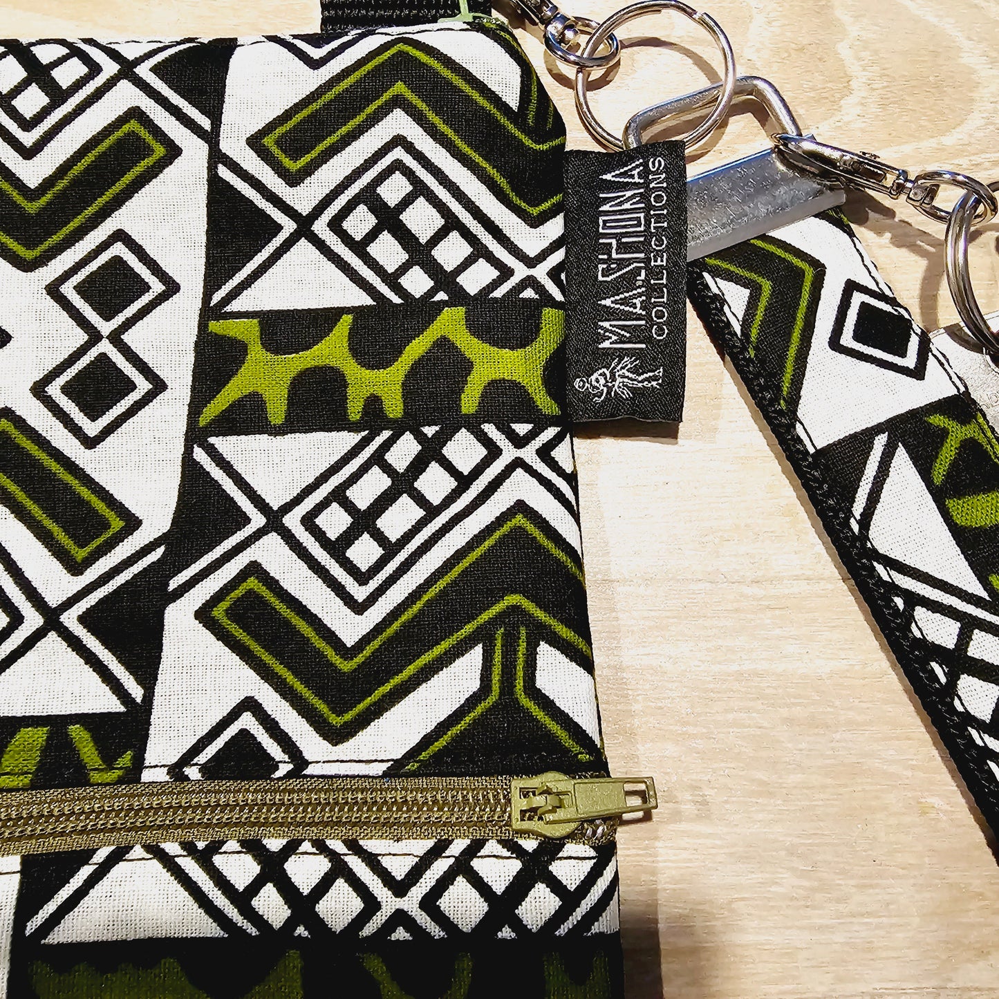 Handmade Phone Bag and Keyfob Set | African Ankara Fabric