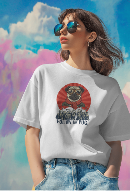 Follow the pug Unisex Jersey Short Sleeve Tee