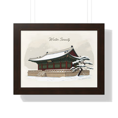 Korea -  Winter Serenity Framed Horizontal Poster  - StyleMZ