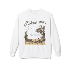 Korea -  Slow tranquil life Unisex Midweight Softstyle Fleece Crewneck Sweatshirt  - StyleMZ