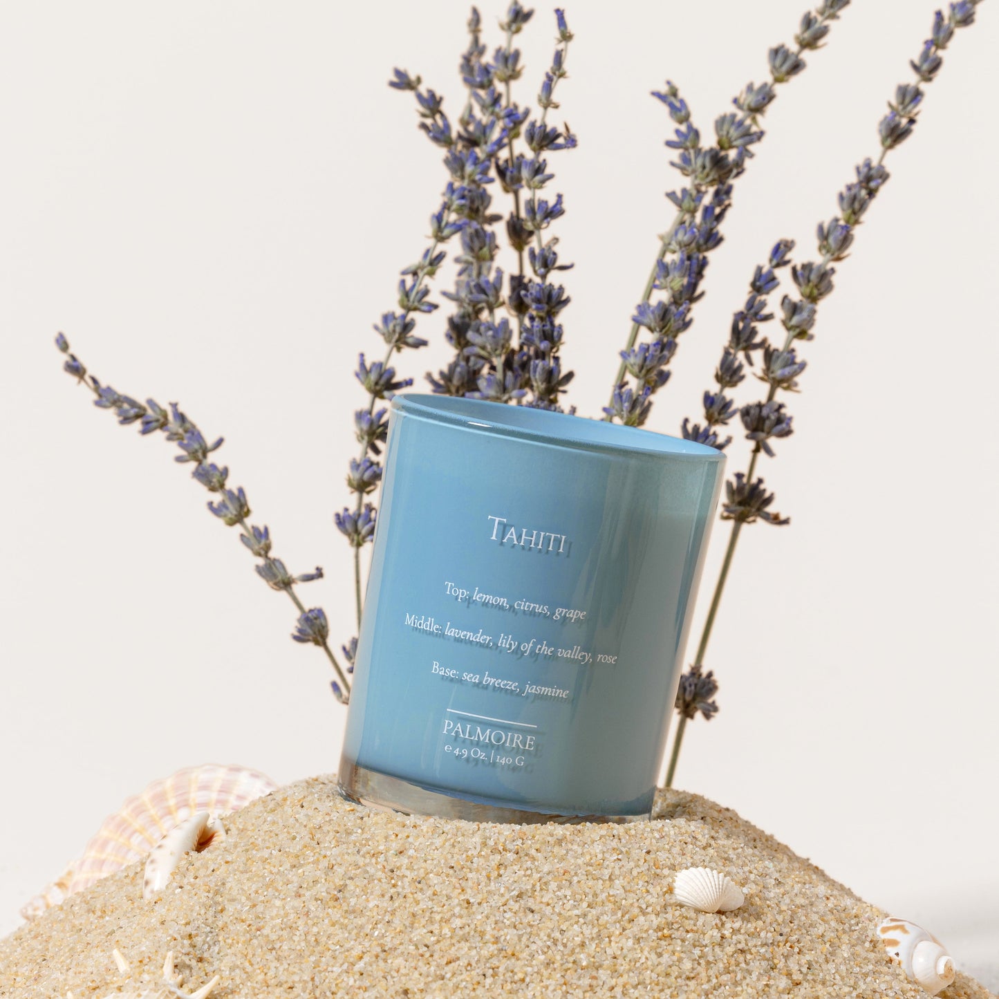 Tahiti Candle Set with Gemstones and Tropical Scents Gift