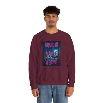 Squid is playing a game Unisex Heavy Blend™ Crewneck Sweatshirt - StyleMZ