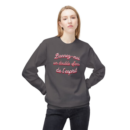 Double portion of The Spiritual sense Unisex Midweight Softstyle Fleece Crewneck Sweatshirt - StyleMZ