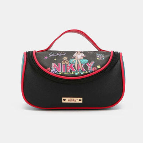 Nicole Lee USA Nikky Contrast Makeup Bag - Vegan Leather