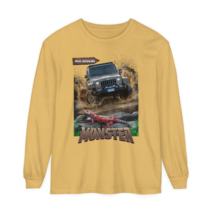 Monster car Unisex Garment-dyed Long Sleeve T-Shirt - StyleMZ