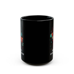 StyleMZ - Taza negra Feliz Navidad (11 oz, 15 oz) - StyleMZ 