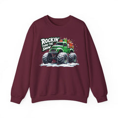 StyleMZ -  ROCKIN' THRU THE SNOW Unisex Heavy Blend™ Crewneck Sweatshirt  - StyleMZ